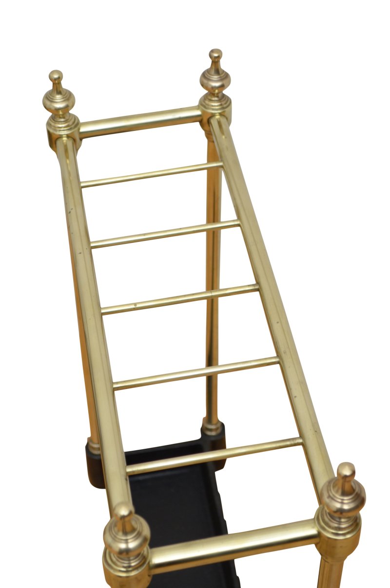 Brass Umbrella Stand With Dog Tooth Base - Image 5